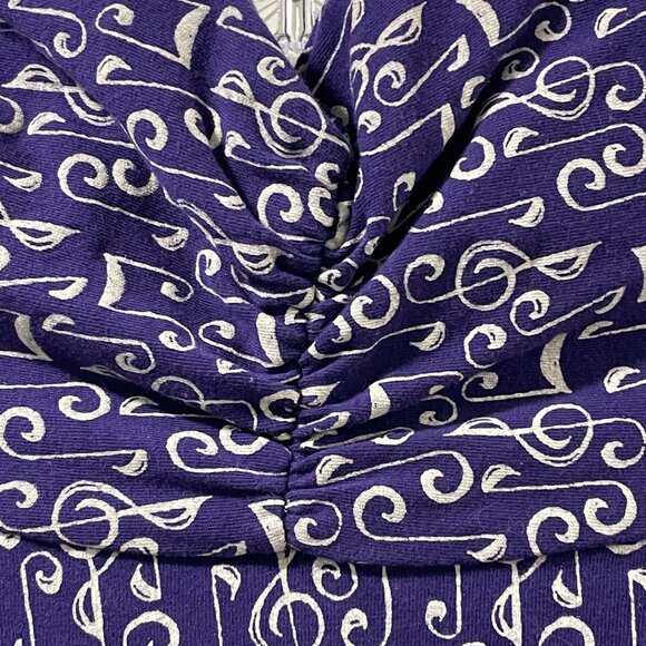 EFFIE'S HEART "Vaudeville" Musique Jersey Sleeveless Dress, Purple - XL - Picture 7 of 9